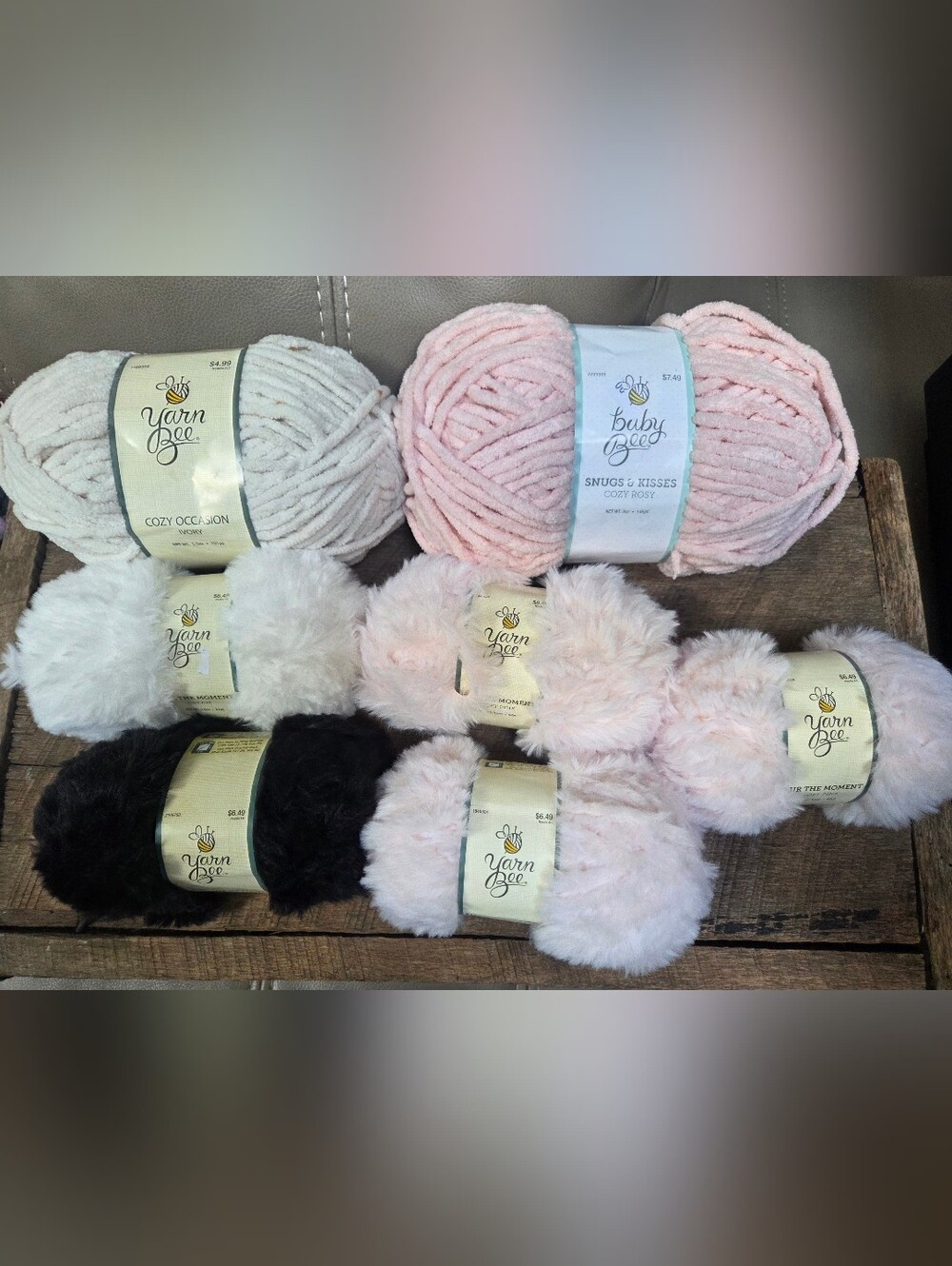 Lot of 7 New Yarn Bee & Baby Bee Skeins ~ Bin 1A